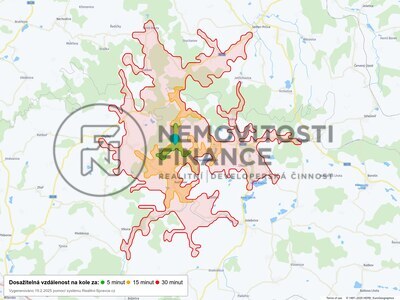 Dosažitelná vzdálenost: kolo